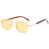 2288 Classic Round Slender Metal Metal Frame Flexible Nariz Pads Unissex Sunglasses