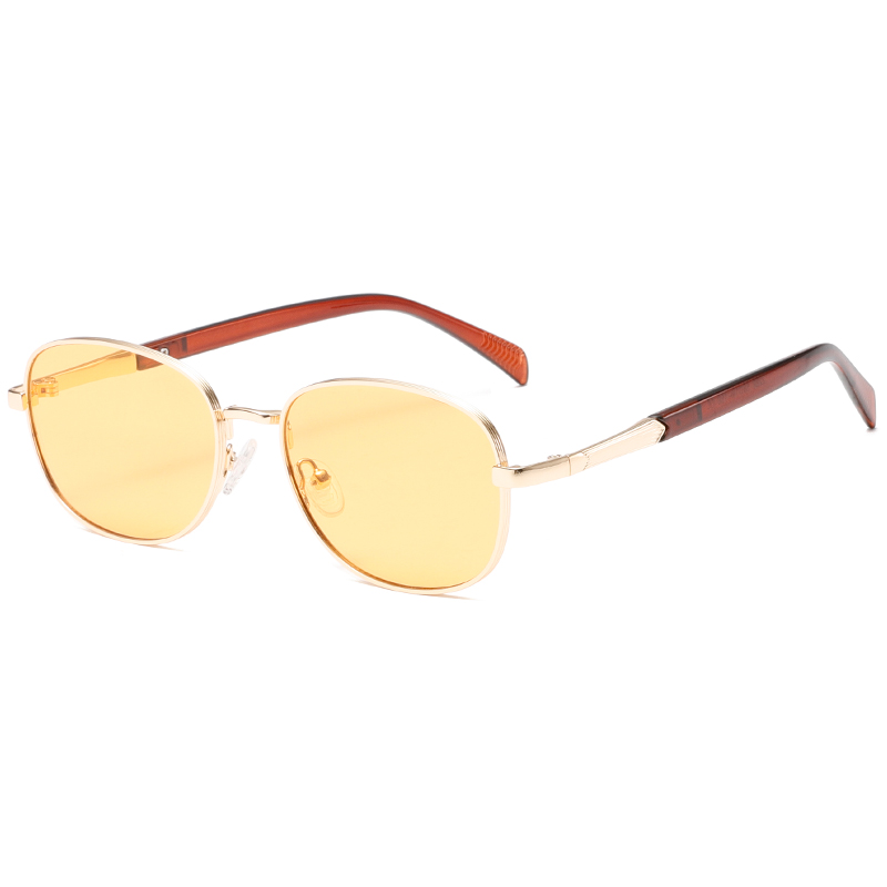 2288 Classic Round Slender Metal Metal Frame Flexible Nariz Pads Unissex Sunglasses