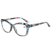 3136 CATEYE SHAPE Frame com belo padrão de impressão floral leitor de mulheres