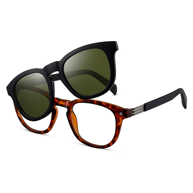 33101 TR90 Clipe magnético dobrável de material em óculos de sol 