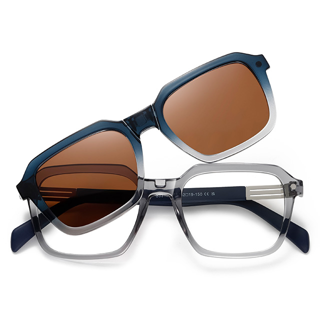 33106 Clipe magnético de estrutura geométrica por atacado sobre óculos de sol