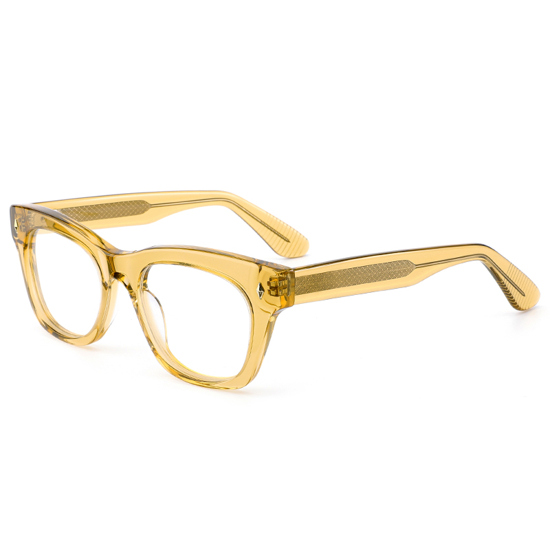 8012 molduras ovais grossas decoradas com acabamento dourado rebites de metal acetato quadros ópticos para homens