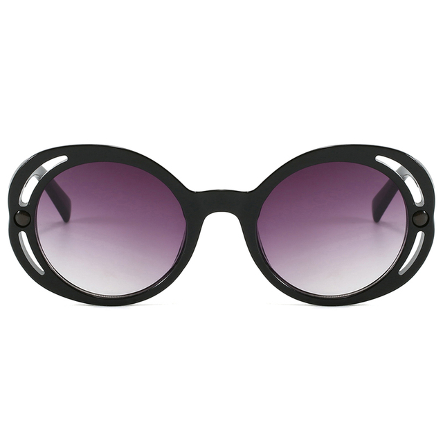 86503 moldura de forma de borboleta oval com design oco de feminino multicolorido óculos de sol