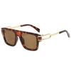 86522 Frame de forma quadrada com ponte de nariz horizontal Open Tone Gold Tone Metal Metal Sunglasses