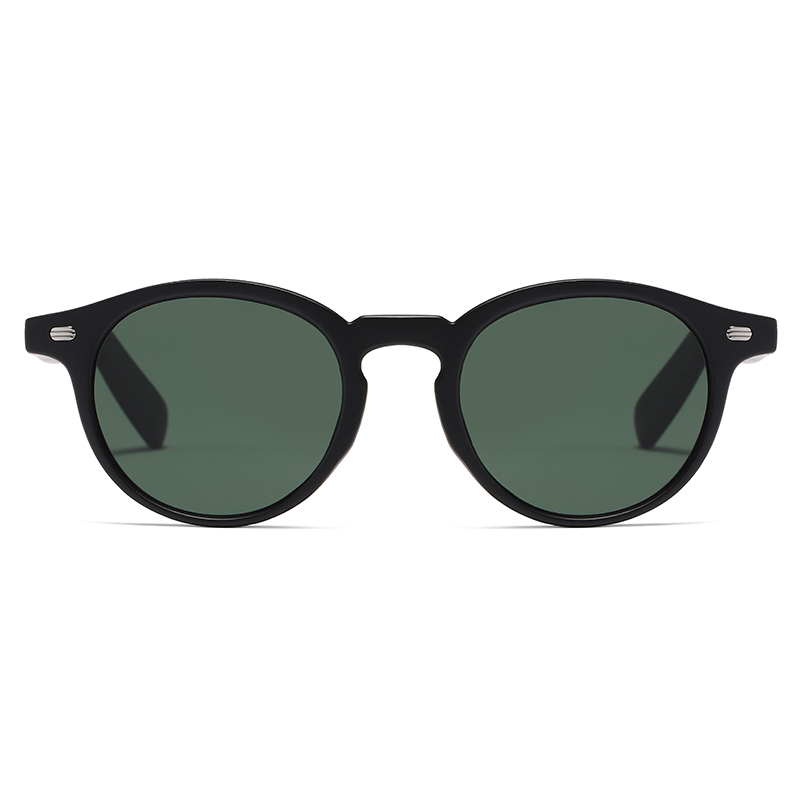 Forma redonda clássica Reciclagem PC polarizada UNissex Sunglasses #81235