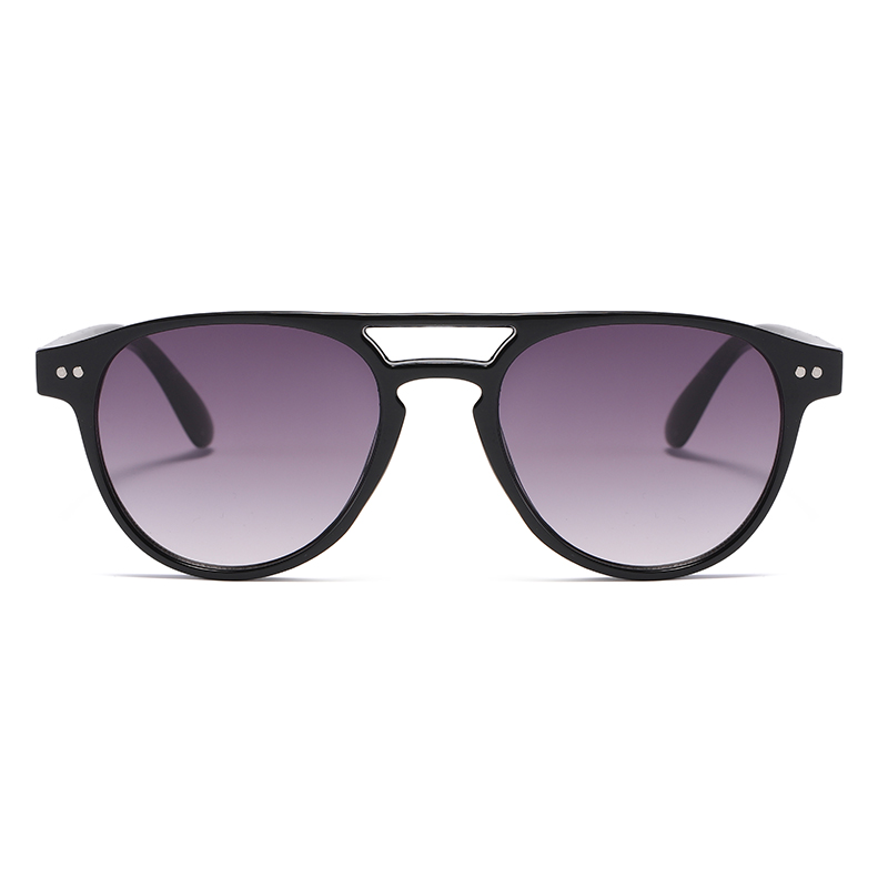 Pontes duplas Roundish Roundish Recycled PC Polarized Women Sunglasses #81596