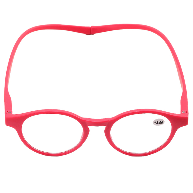 3056 moldura de forma redonda pescoço pendurado templos maganéticos lendo óculos