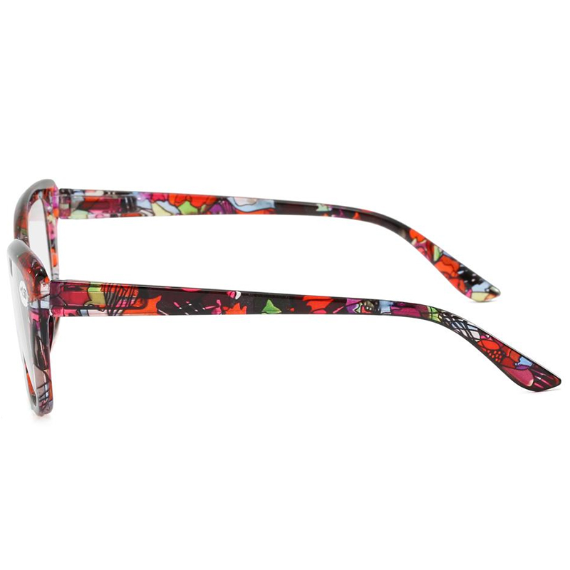 3136 CATEYE SHAPE Frame com belo padrão de impressão floral leitor de mulheres