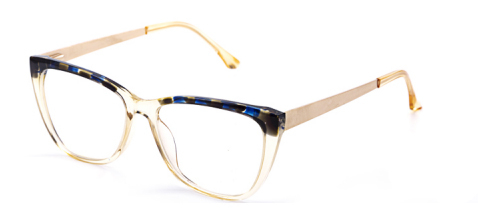 Acetato de injeção+molduras ópticas de mulheres de metal #8002