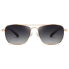 15112 Oval Double nariz Bridge Men Flender Metal Sunglasses