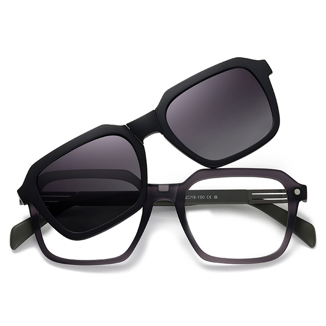 33106 Clipe magnético de estrutura geométrica por atacado sobre óculos de sol