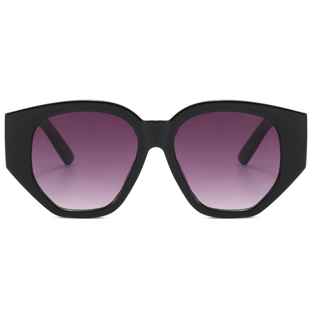 86530 HEXAGON SHAPE Frame Wide templos com hardware de ouro brilhante Mulheres de moda de moda