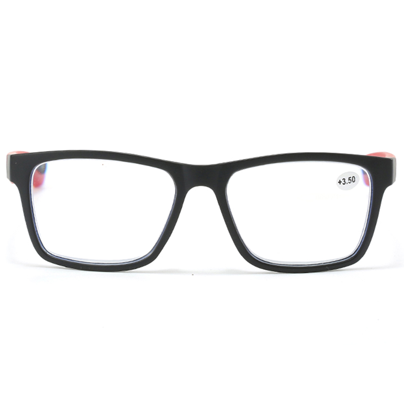 3097 Big Square Full Rim com dicas de borracha não deslizante óculos de leitura esportiva leves