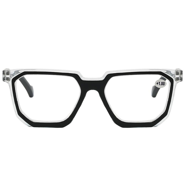 3144 Frame quadrado geométrico Hypeopia Power Lens Reader plástico