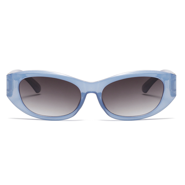 3454 Biggie Oval Oval Olhos para Olhos Sol Hardware de Metal Geométrico Em Templos de Espunos