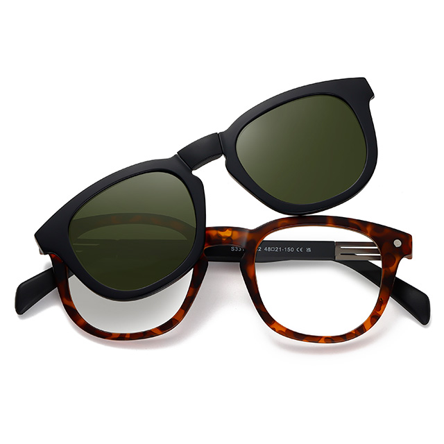 33101 TR90 Clipe magnético dobrável de material em óculos de sol 