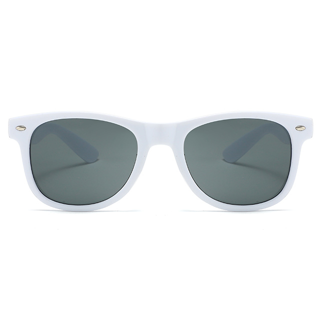 8816302 Branco brilhante UVB UVB Promoção de vendas protetora Óculos de sol
