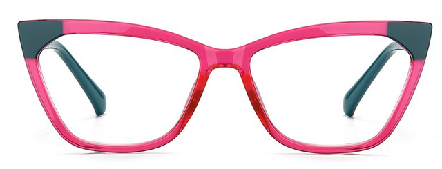 Stock Design de moda gato olho lentes azul lentes TR90+CP Lady Optical Frames #2040