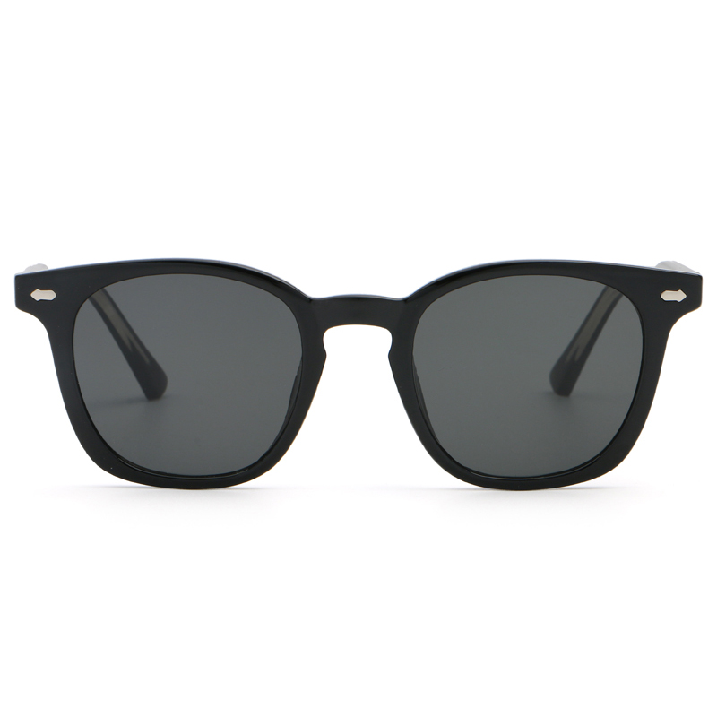 6243 RIM Full Wayfarer Style com rebites de prata de metal UV400 Óculos de sol unissex