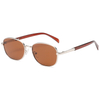 2288 Classic Round Slender Metal Metal Frame Flexible Nariz Pads Unissex Sunglasses