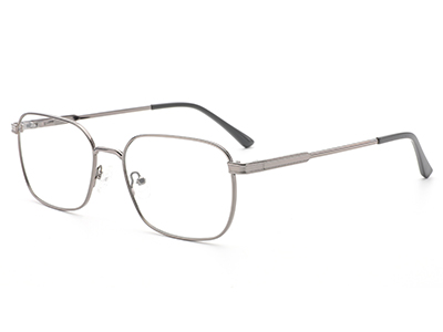 517-C3-armações ópticas de metal para homens com armas brilhantes