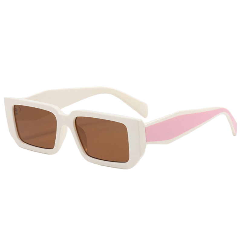 84906 Rectonge Frame amplo templos assimétricos Moda Unissex Sunglasses 