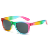 88163-16 Atacado Pequeno MOQ Transparente Rainbow Color Sunglasses para promover vendas