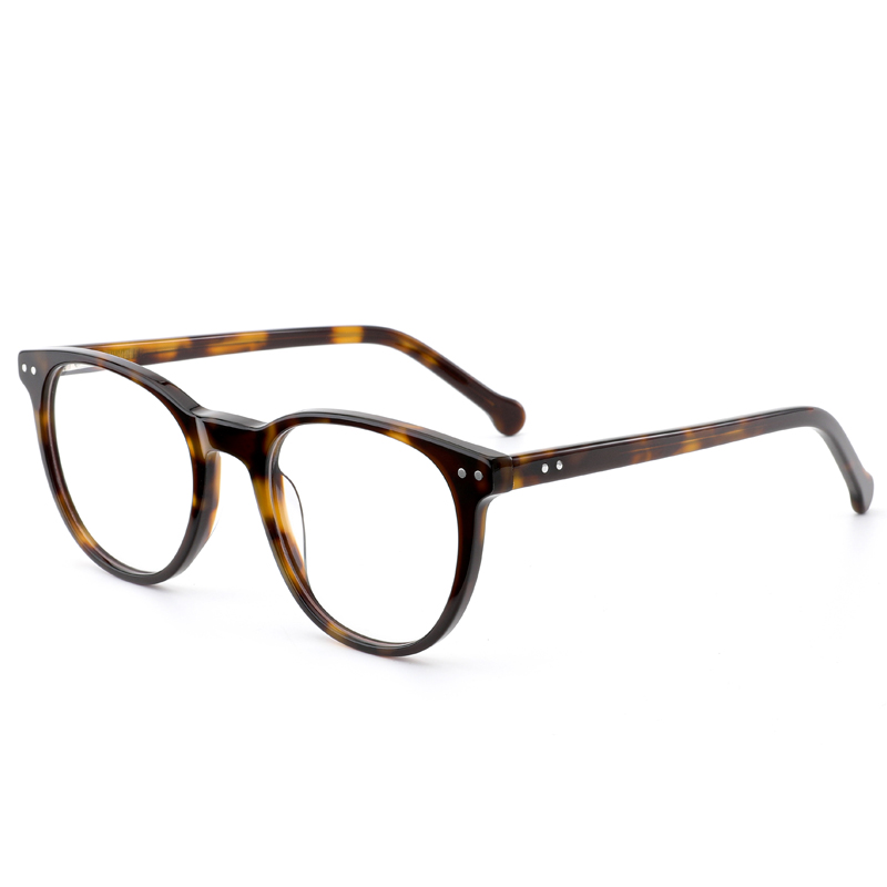 2144 pregos de tom prateado em forma oval decorados de estilo retro slim acetato de quadros ópticos