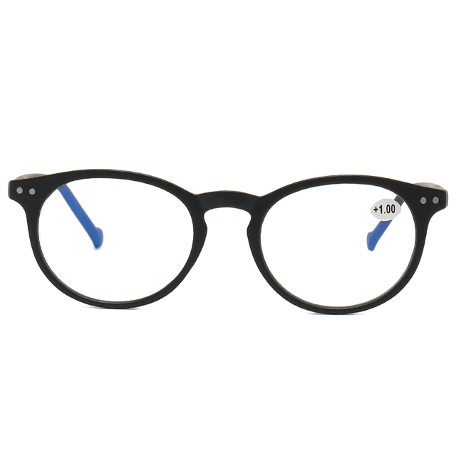 3017 RETRO SHAPE ROUNT SHAPE Frame Rectações de prata Duas cores de tons Leitores