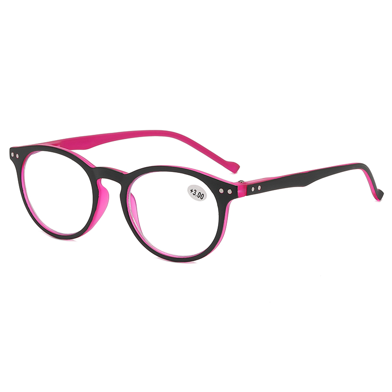 3017 RETRO SHAPE ROUNT SHAPE Frame Rectações de prata Duas cores de tons Leitores