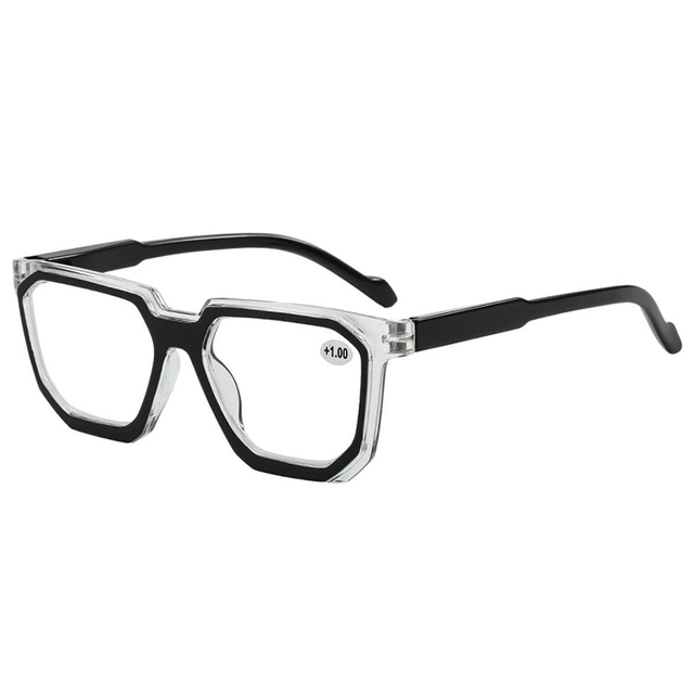 3144 Frame quadrado geométrico Hypeopia Power Lens Reader plástico