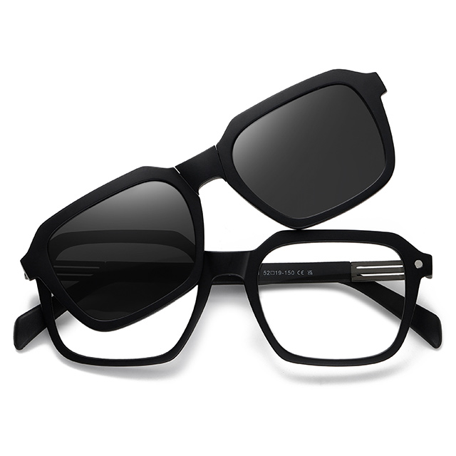 33106 Clipe magnético de estrutura geométrica por atacado sobre óculos de sol