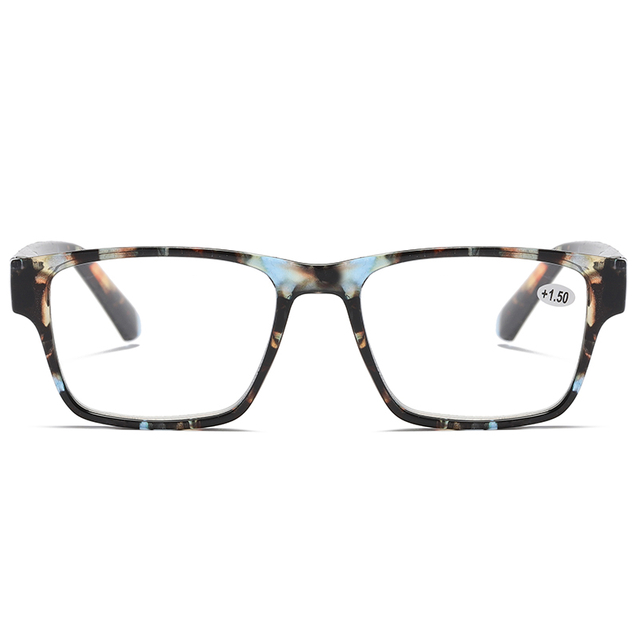 Forma de retângulo clássico de tartaruga cor dos óculos de leitura de plástico #81310