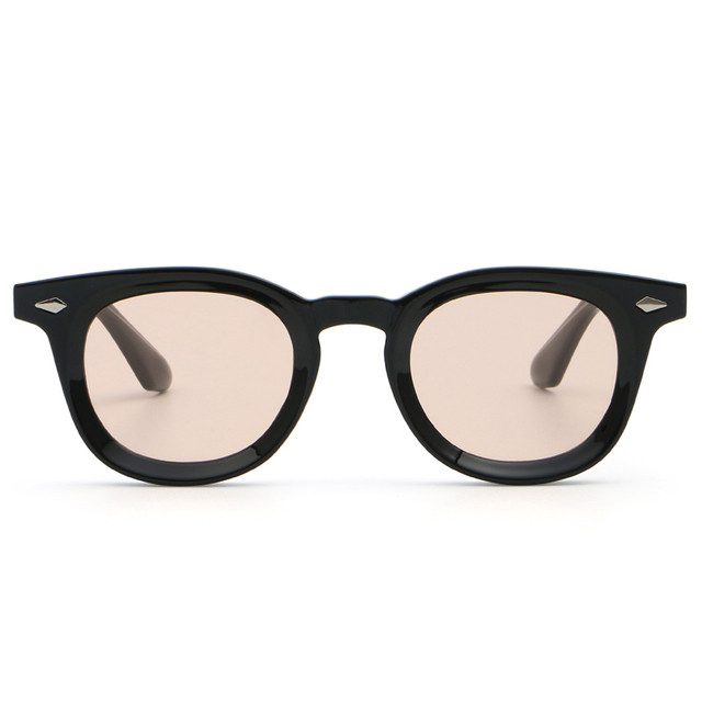 6248 Classic Round Forma Silver Metal Rivetes Glassses de sol robustos de plástico