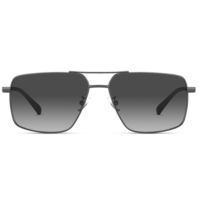 7325 Ponte de nariz duplo retangular Double Bridge Tac polarizado óculos de sol de aço inoxidável