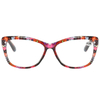 3136 CATEYE SHAPE Frame com belo padrão de impressão floral leitor de mulheres