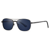 15112 Oval Double nariz Bridge Men Flender Metal Sunglasses