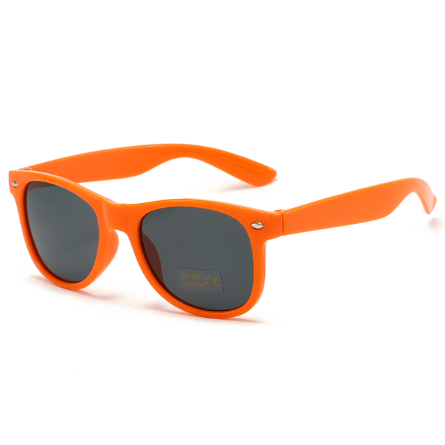 88163-7 quadro laranja brilhante com pregos de metal prateado Mono Grey Lens Sales Sunglasses Promocionais