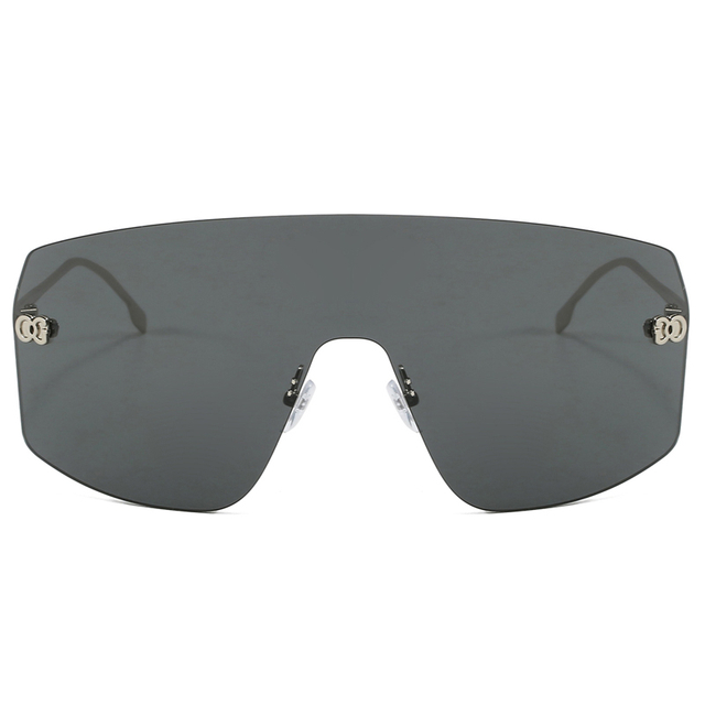 86502 moldura sem aro arqueado com delicados óculos de sol delicados de máscara unissex