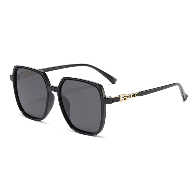 Estoque TR90+Mulheres polarizadas de metal Óculos de sol #81805