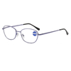 3029 Oval Cateye Metal Frame Blue Violet Light Filtro de leitura de óculos de leitura