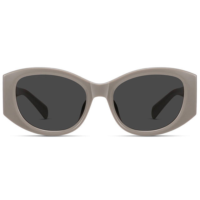 9102 Estrutura oval de grandes dimensões Design ousado Acetato Mulher Óculos de sol