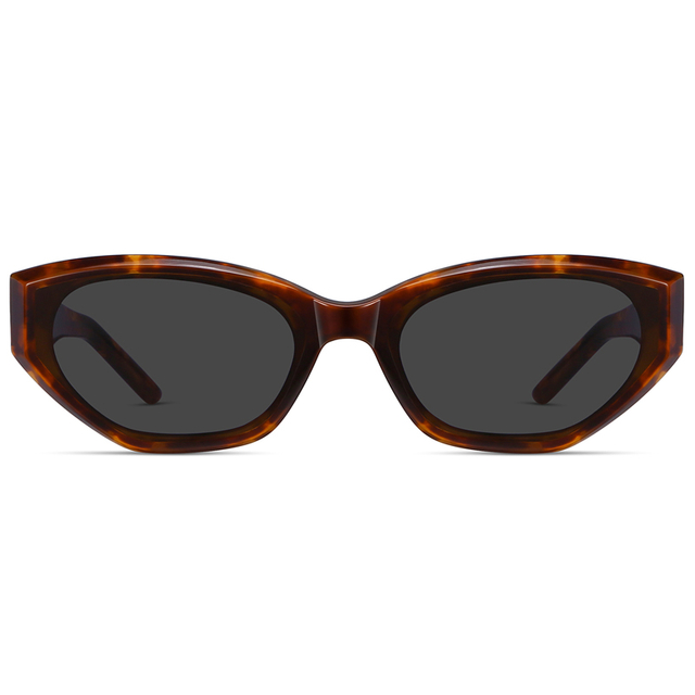 9112 Projeto de estrutura de olho de gato geométrico Projeto em relevo óculos de sol de acetato espesso