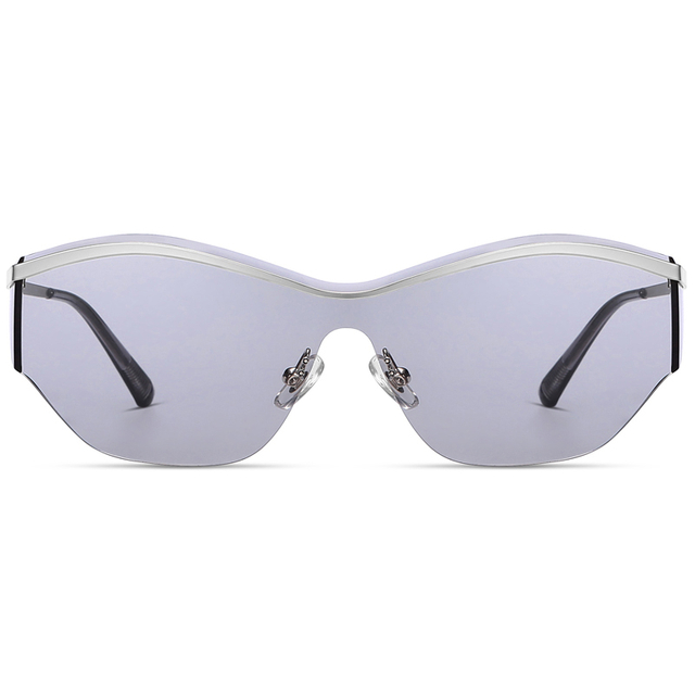 7316 quadro sem aro geométrico apresenta máscara de sobrancelha de arame de metal fino acenado óculos de sol