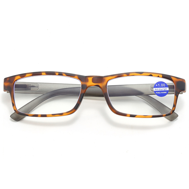 3069 Retângulo Ultralight Plastic Frame Dois óculos de leitura coloridos foscos