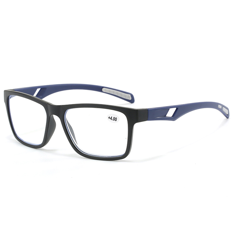 3097 Big Square Full Rim com dicas de borracha não deslizante óculos de leitura esportiva leves
