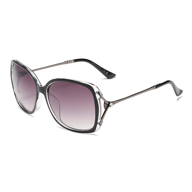 3156 Quadro de forma oval de tamanho oval templos de metal ultra fino mulheres óculos de sol