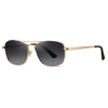 15112 Oval Double nariz Bridge Men Flender Metal Sunglasses