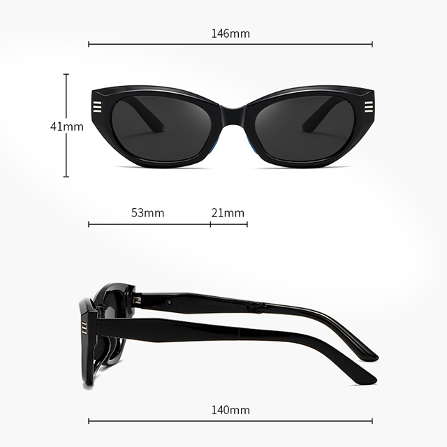 Óculos de sol dobráveis ​​Cateye