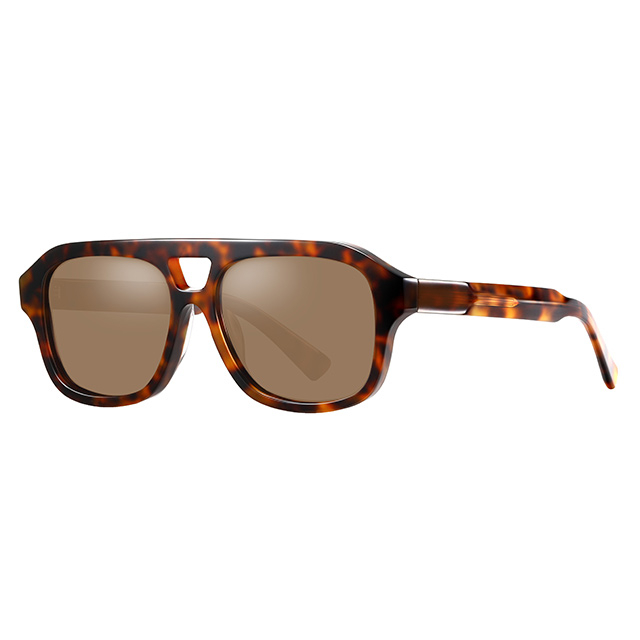 32102 Aviator Double Bridge Unissex Acetato Sunglasses